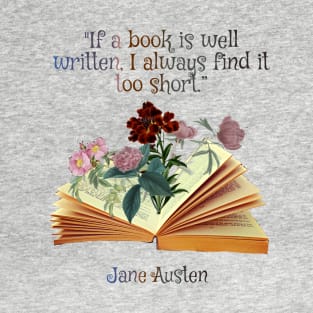 Jane Austen Book Lover Quote T-Shirt